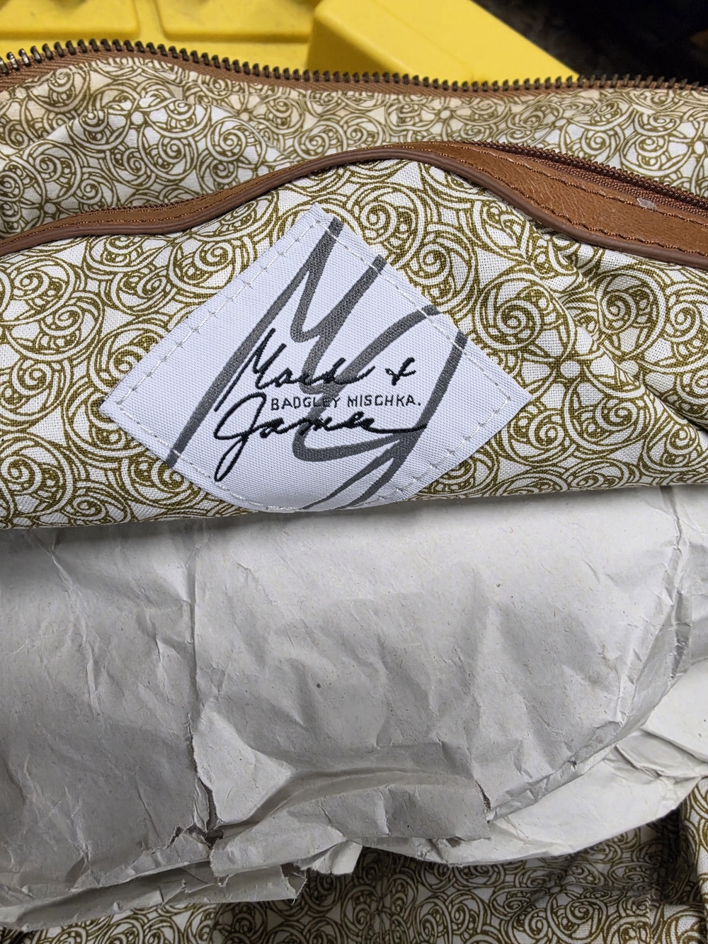 Badgley Mischka Women's Gold Patterned Shoulder Bag